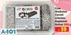 CİNO HİNDİSTAN CEVİZLİ ÇİKOLATA KAPLAMALI GOFRET 350 G
